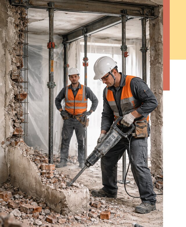 Снос несущих стен в Мценске от 10380 руб. — демонтаж несущей стены под ключ | ОТДЕЛОЧНИК-Мцн