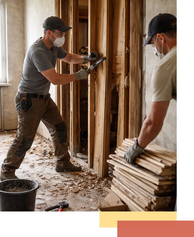 Демонтаж деревянных перегородок в Мценске быстро и аккуратно