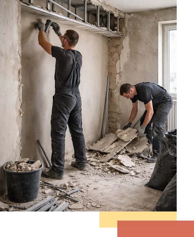 Демонтаж короба из гипсокартона в Мценске быстро и аккуратно