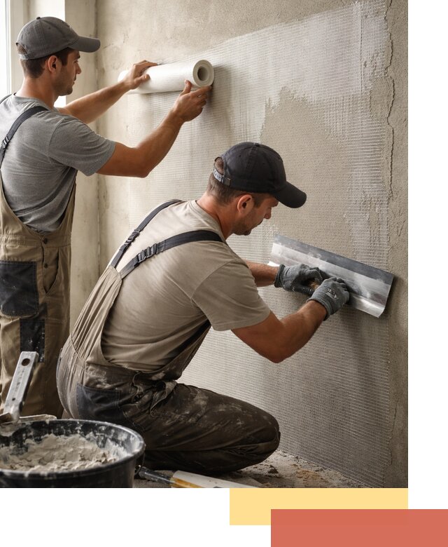 Армирование стен стеклосеткой в Мценске для прочной отделки