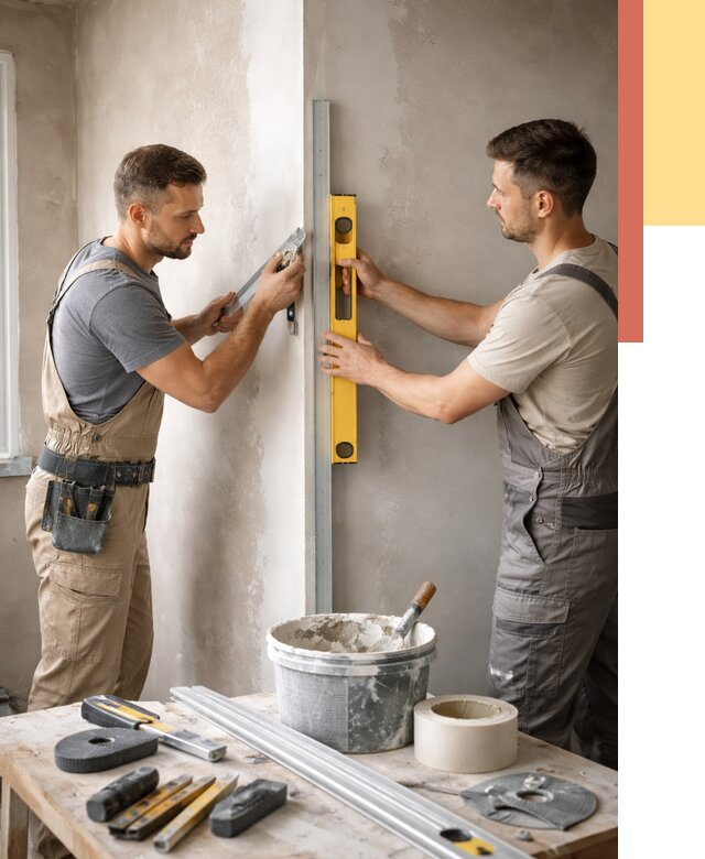 Выведение углов стен в Мценске от 1873 руб. быстро и недорого | ОТДЕЛОЧНИК-Мцн