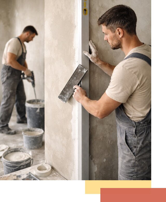 Выведение углов стен в Мценске: монтаж и оштукатуривание