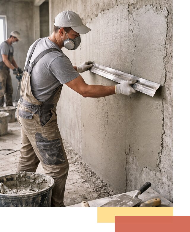 Штукатурка бетонных стен в Мценске качественно и долговечно