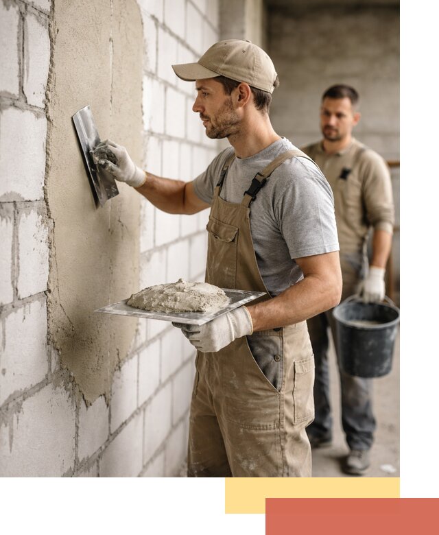 Штукатурка стен из газобетона в Мценске под ключ