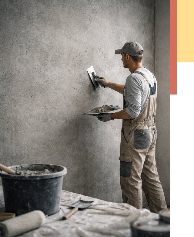 Декоративная штукатурка под бетон в Мценске от 2532 руб./м² — нанесение под ключ | ОТДЕЛОЧНИК-Мцн