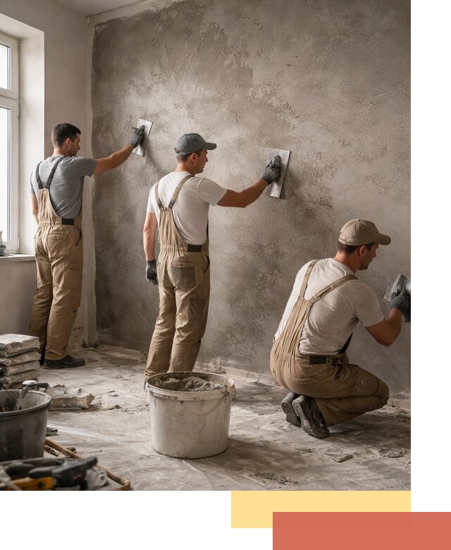 Декоративная штукатурка под бетон в Мценске для стен и потолков