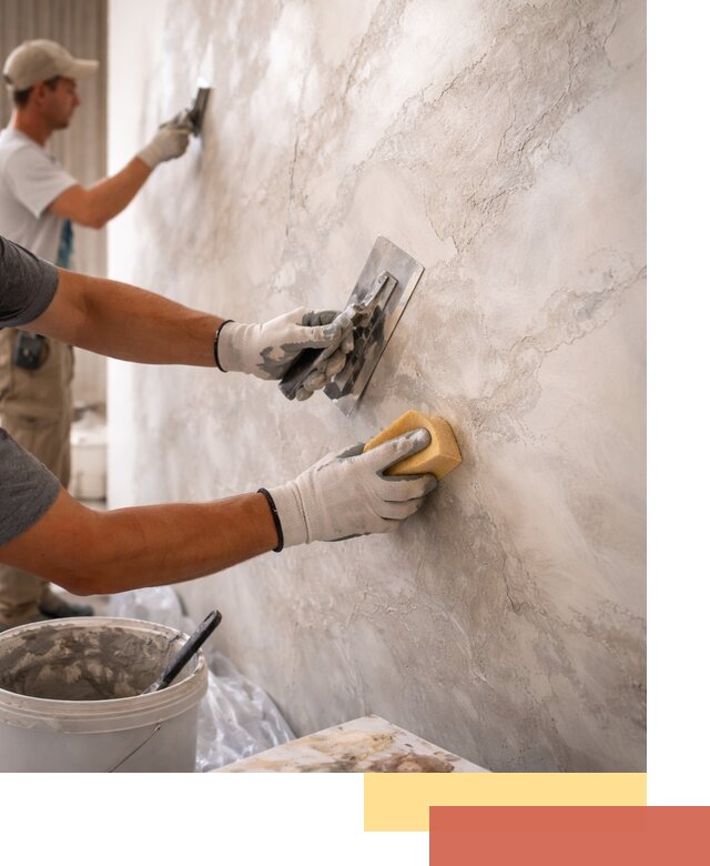 Декоративная штукатурка под мрамор в Мценске для стен и потолков