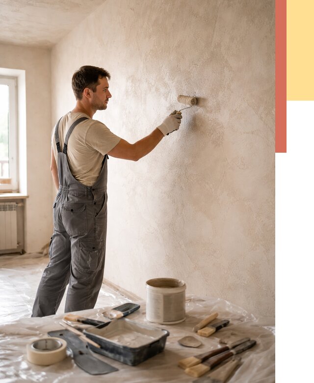 Нанесение лессирующей краски по декоративке в Мценске от 1772 руб. | ОТДЕЛОЧНИК-Мцн