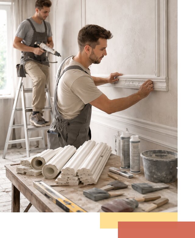 Монтаж лепнины на стены в Мценске профессионально и качественно