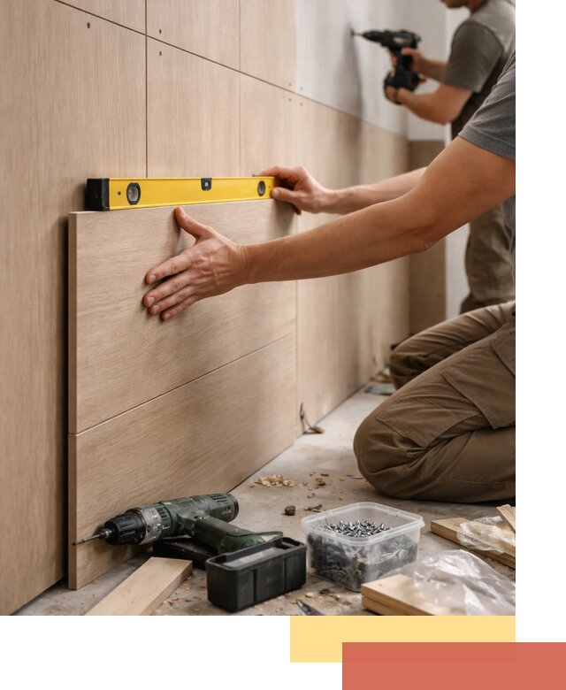 Профессиональный монтаж МДФ панелей на стены в Мценске