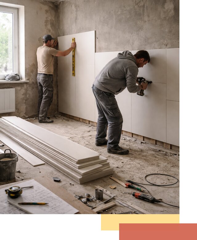 Монтаж ПВХ панелей на стены в Мценске качественно и быстро