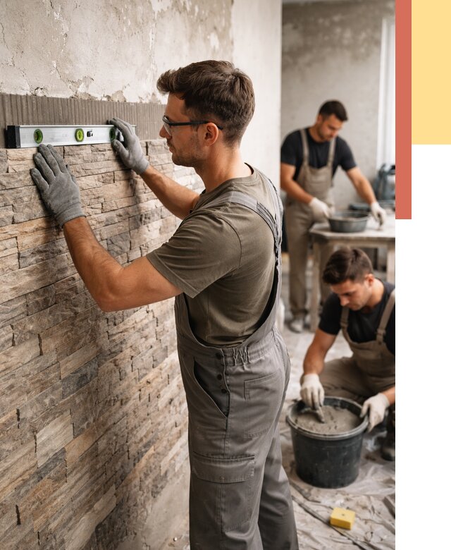 Монтаж искусственного камня в Мценске от 4557 руб. под ключ | ОТДЕЛОЧНИК-Мцн