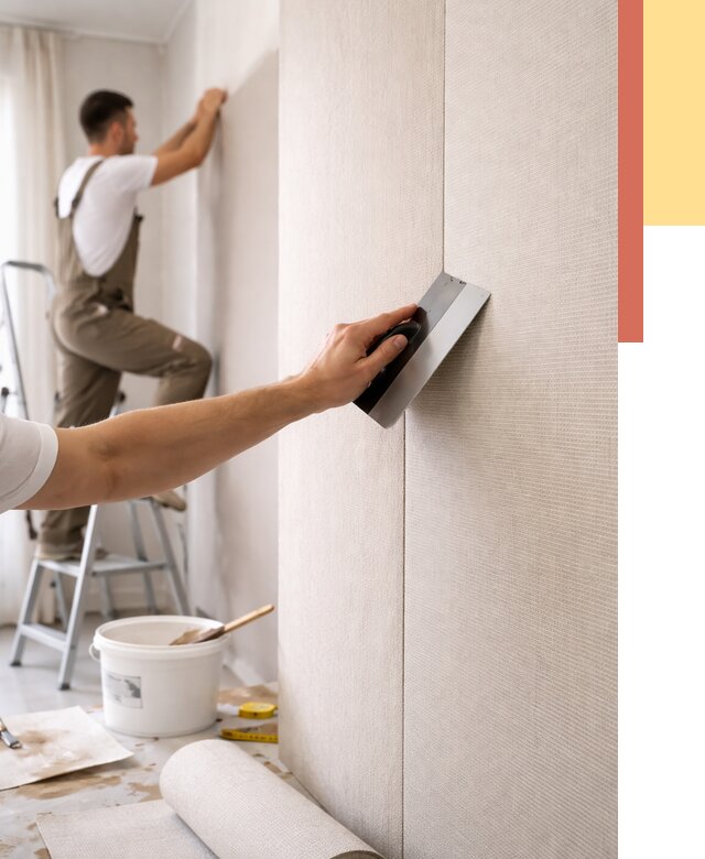 Поклейка текстильных обоев в Мценске от 4557 руб. под ключ | ОТДЕЛОЧНИК-Мцн