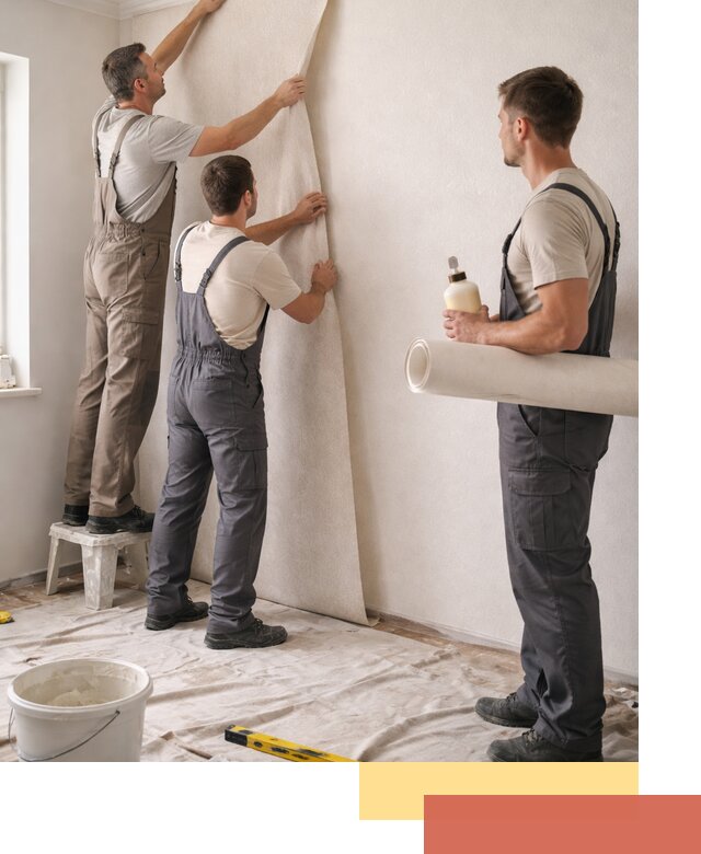 Оклейка стен обоями в Мценске — качественно и профессионально