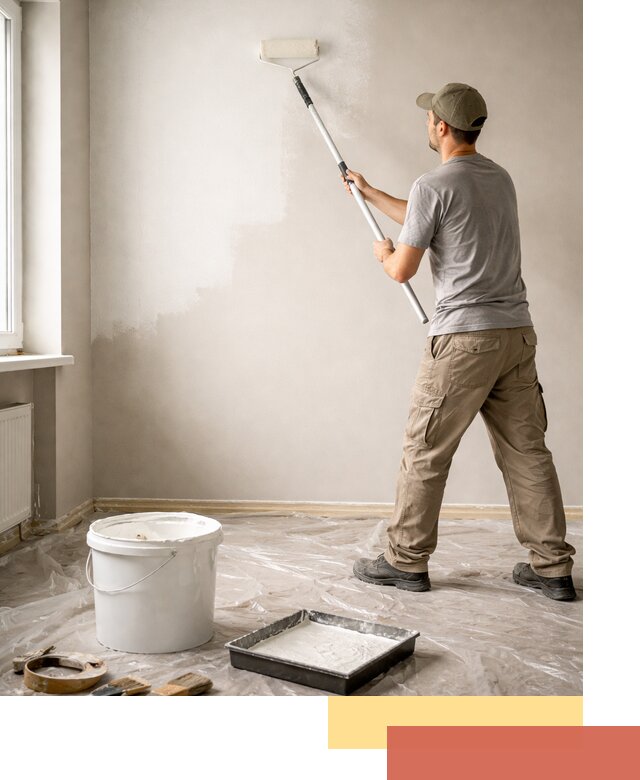 Покраска стен латексной краской в Мценске качественно и быстро