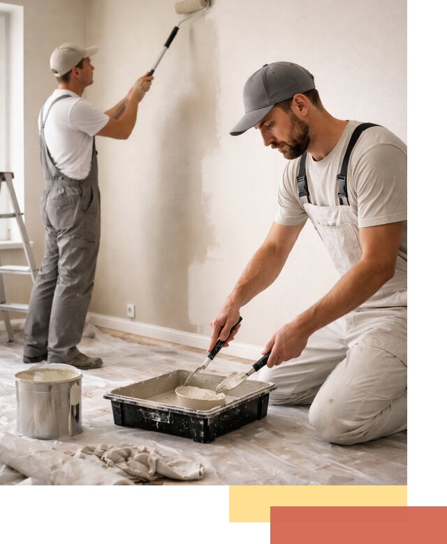 Покраска стен в квартире в Мценске — профессионально и аккуратно