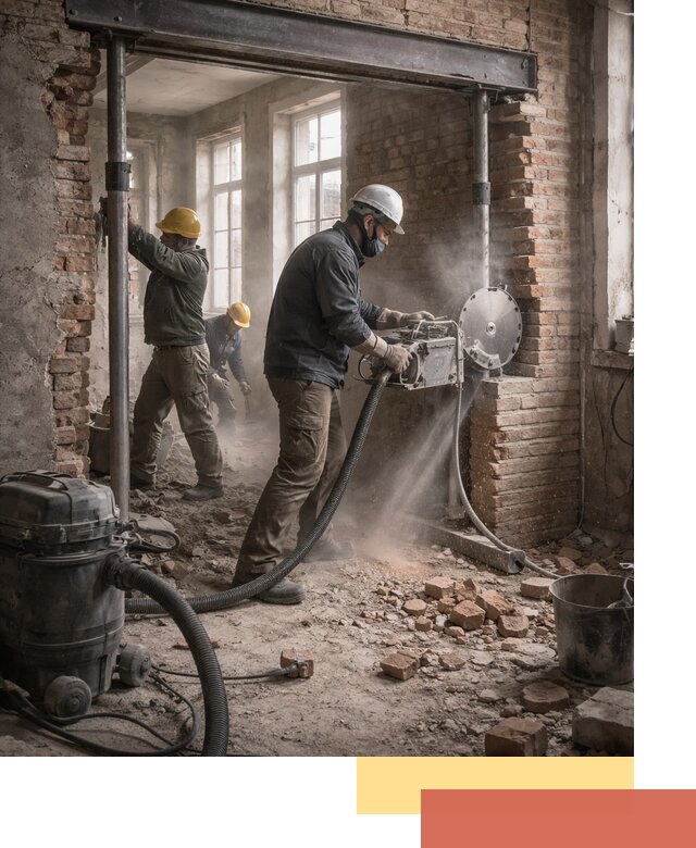 Прорезка проема в стене под дверной или оконный проем в Мценске