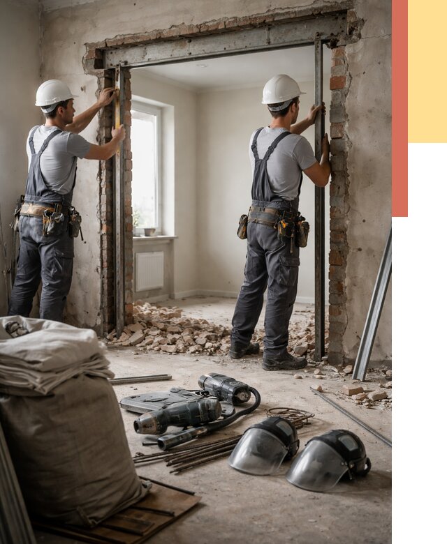 Расширение дверного проема в Мценске от 12659 руб. под ключ | ОТДЕЛОЧНИК-Мцн