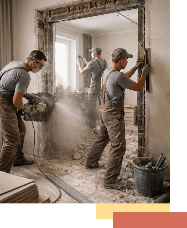 Расширение дверного проема под установку новой двери в Мценске