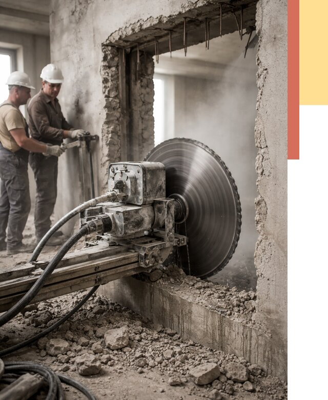 Алмазная резка проемов в Мценске от 4557 руб. быстро и недорого | ОТДЕЛОЧНИК-Мцн