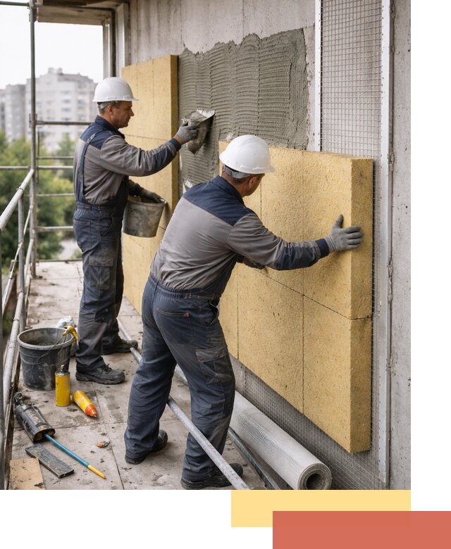 Утепление стен зданий и домов в Мценске качественно и надежно