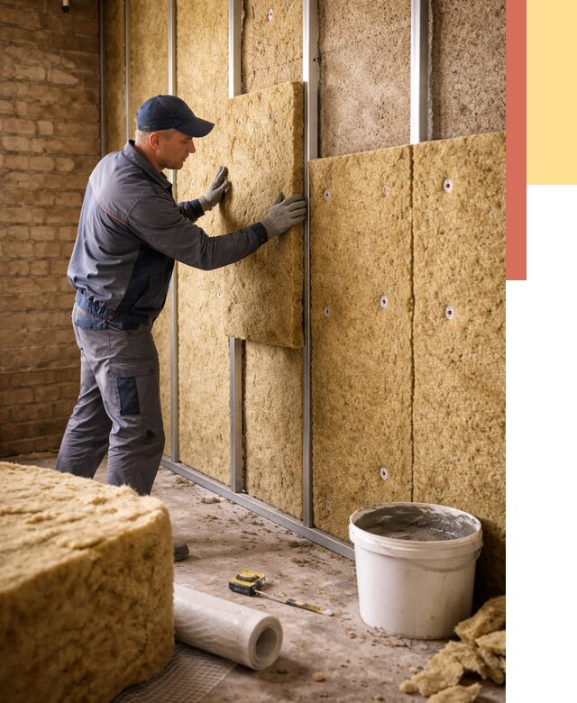 Утепление стен минватой в Мценске от 1367 руб./м2 — недорого и быстро | ОТДЕЛОЧНИК-Мцн