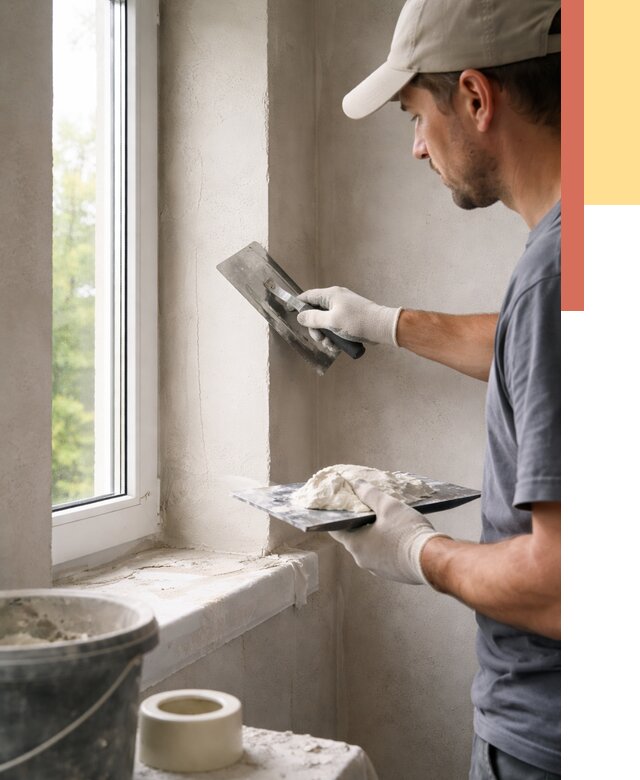 Штукатурка откосов в Мценске от 4557 руб/м² — услуги и выравнивание под ключ | ОТДЕЛОЧНИК-Мцн