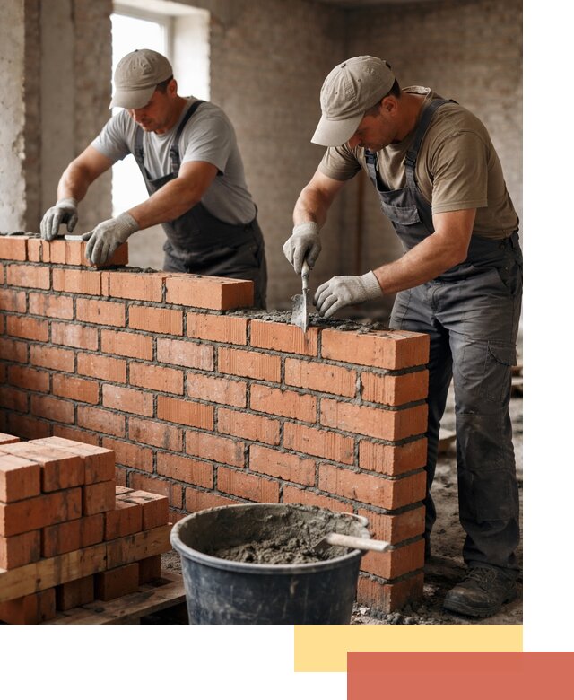 Кладка кирпичных перегородок под ключ в Мценске