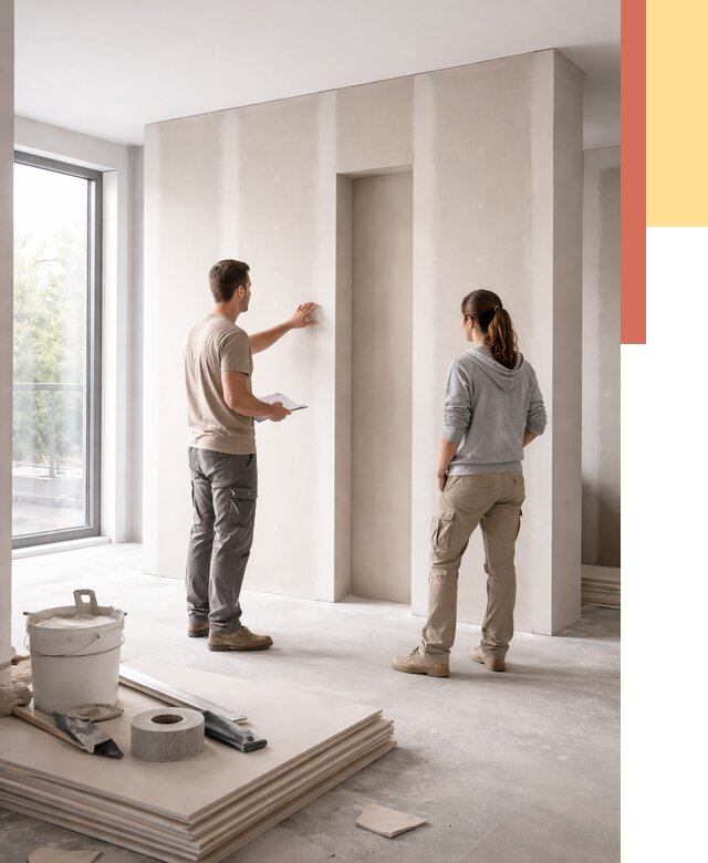 Зонирующая перегородка из гипсокартона в Мценске от 2836 руб. под ключ | ОТДЕЛОЧНИК-Мцн