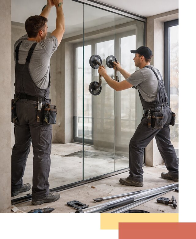 Цельностеклянные перегородки под ключ в Мценске