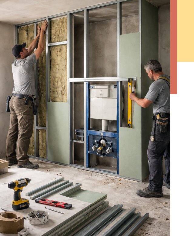 Установка сантехнических перегородок в Мценске от 8608 руб. | ОТДЕЛОЧНИК-Мцн