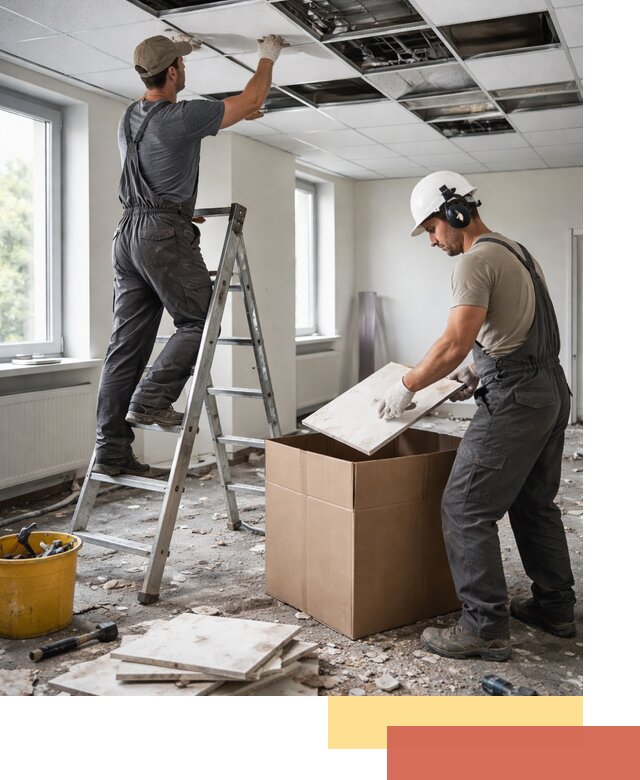 Демонтаж потолочной плитки в Мценске быстро и аккуратно