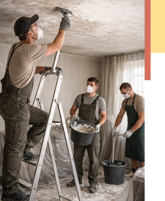 Удаление побелки с потолка в Мценске от 2532 руб. быстро и недорого | ОТДЕЛОЧНИК-Мцн