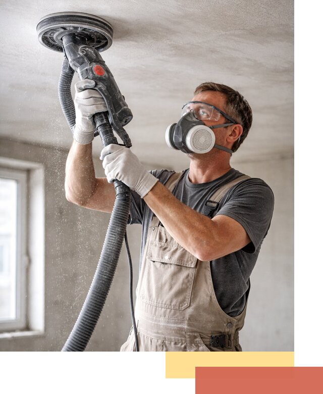 Шлифовка потолка в Мценске — качественная подготовка под отделку