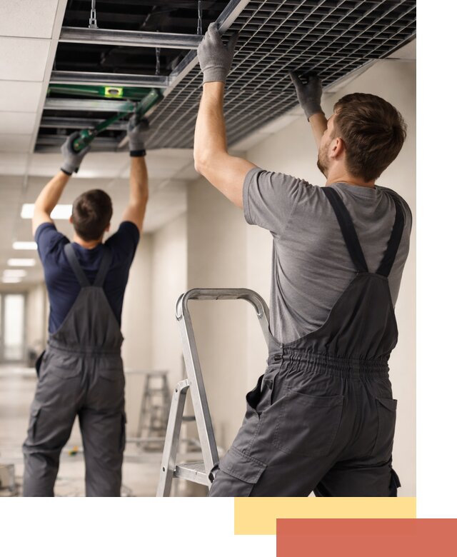 Монтаж потолка Грильято в Мценске: установка под ключ качественно