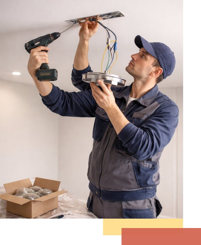 Установка люстры в натяжной потолок в Мценске