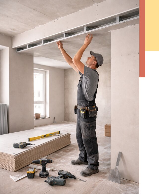 Потолок из гипсокартона с нишей в Мценске от 1266 руб. под ключ | ОТДЕЛОЧНИК-Мцн