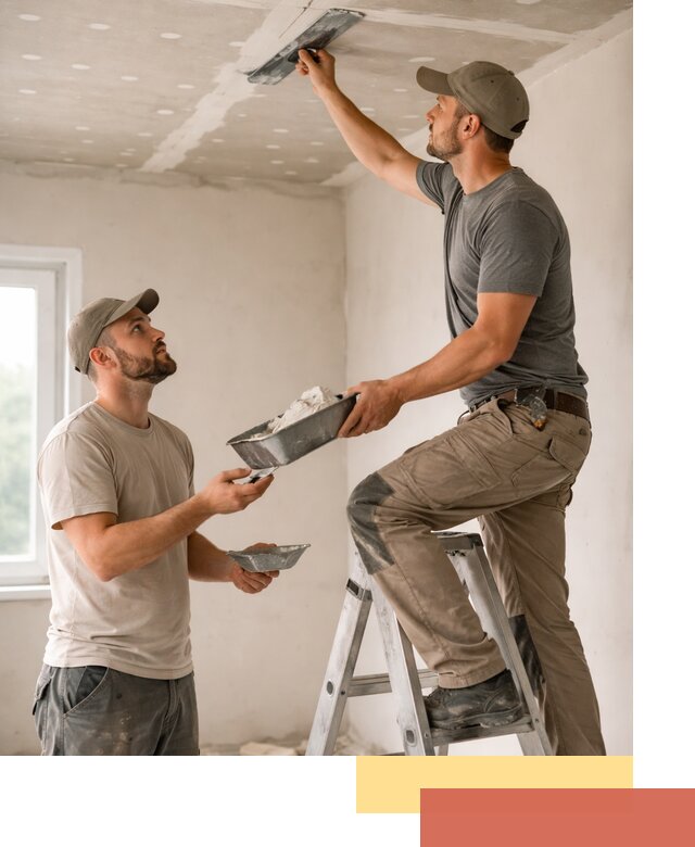 Шпаклевка потолка из гипсокартона в Мценске качественно и быстро