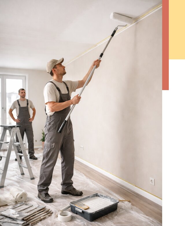 Покраска потолка из гипсокартона в Мценске от 4557 руб./м2 — услуги под ключ | ОТДЕЛОЧНИК-Мцн