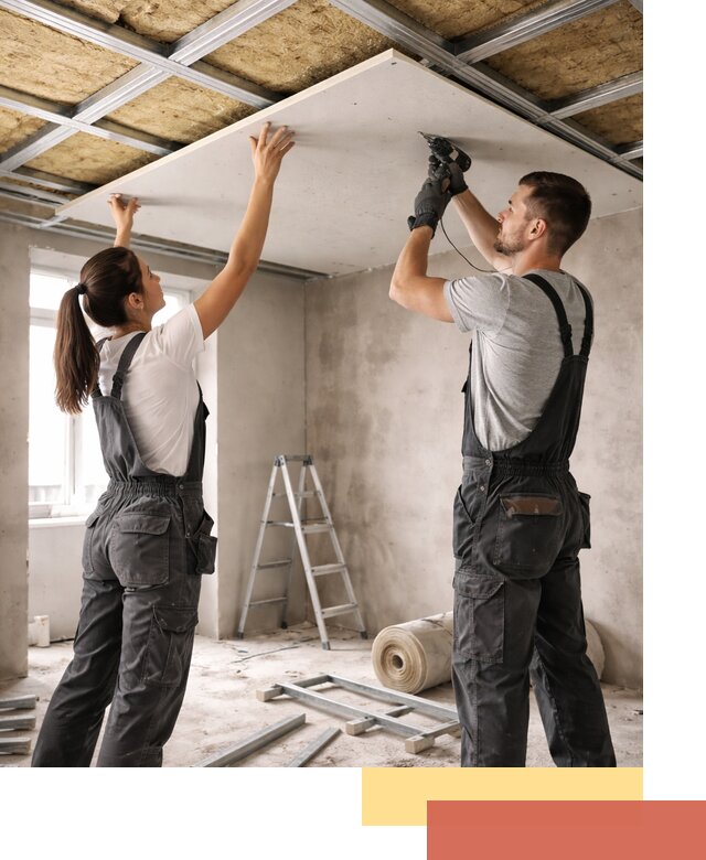 Звукоизоляция потолка из ГКЛ в Мценске профессионально и надежно