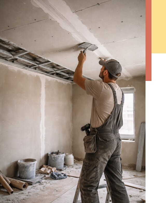 Ремонт потолка из гипсокартона в Мценске от 658 руб./м² — быстро и недорого | ОТДЕЛОЧНИК-Мцн