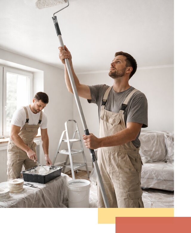 Покраска потолка водоэмульсионной краской в Мценске