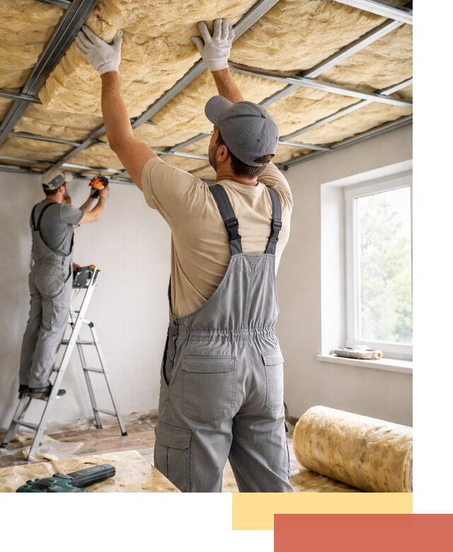 Утепление потолка под ключ в Мценске качественно и быстро