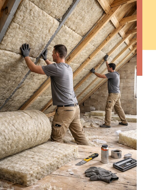 Утепление потолка минватой в Мценске от 1468 руб. — быстро и недорого | ОТДЕЛОЧНИК-Мцн