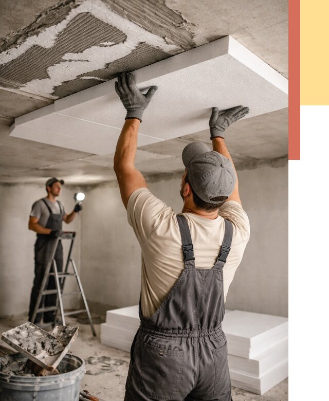 Утепление потолка пенопластом в Мценске от 4557 руб/м2 — недорого и быстро | ОТДЕЛОЧНИК-Мцн