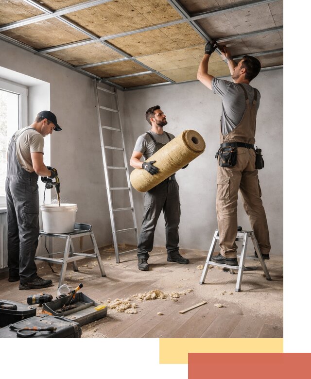 Шумоизоляция потолка в Мценске: профессиональный монтаж и отделка