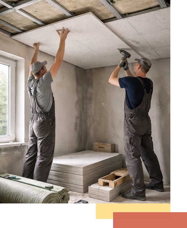 Шумоизоляция потолка панелями ЗИПС в Мценске